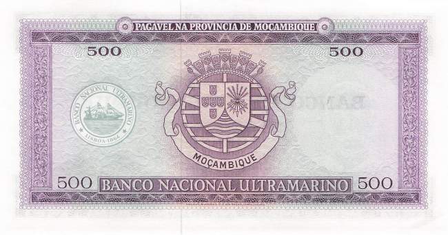 Mosambik p118 500 Escudos 1976